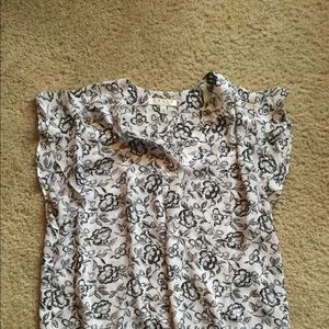 Chaus New York Black and White Blouse